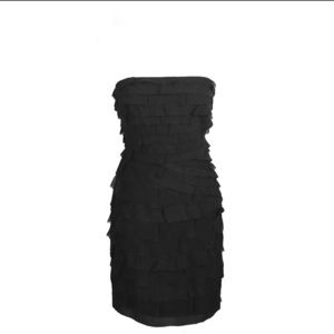 New Year’s Eve dress. New Ann Taylor black chiffon tier strapless dress